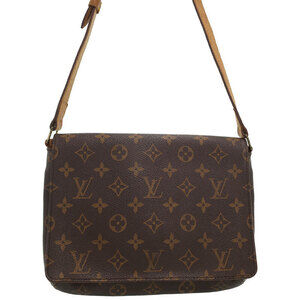 Louis Vuitton Monogram Leather Brown Musette Tango Short Shoulder Bag